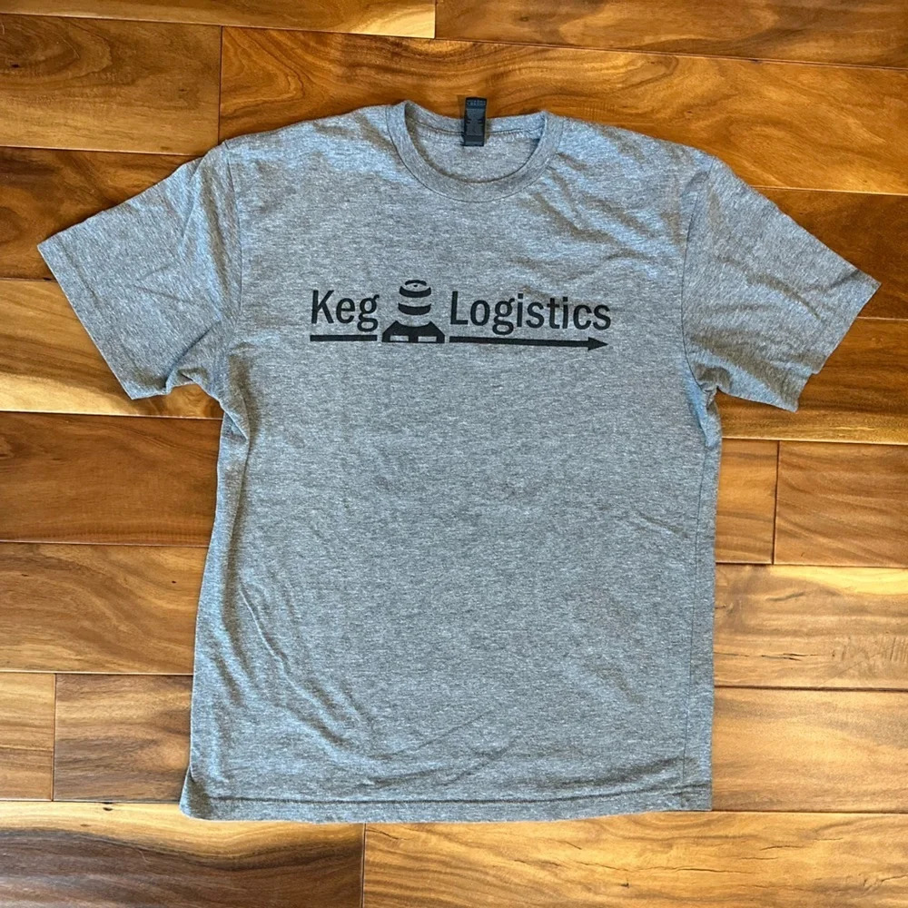 Gildan Grey Keg Logistics Blueprint T-Shirt size Large